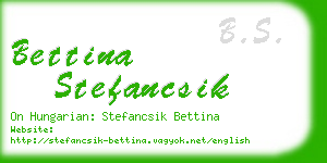 bettina stefancsik business card